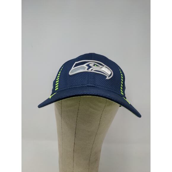 NFL New Era 39Thirty Seattle Seahawks Hat Size M-L Blue Embroidered Logo - Picture 2 of 12